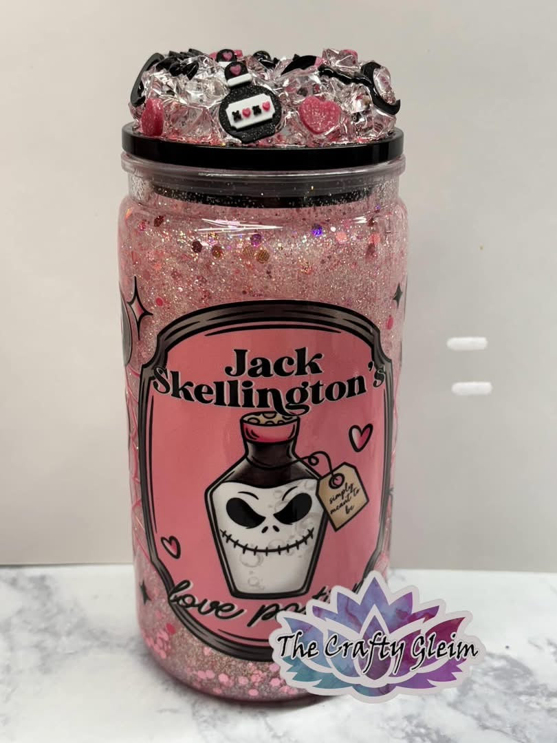 Jack love potion glowing snow globe cup