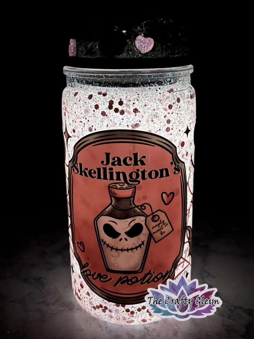 Jack love potion glowing snow globe cup