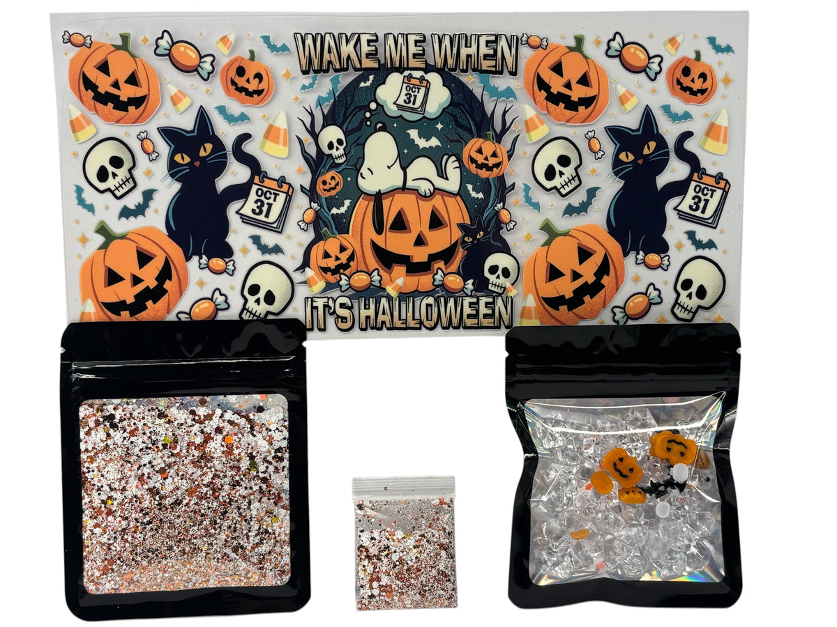 Wake me when it’s Halloween snow globe kit
