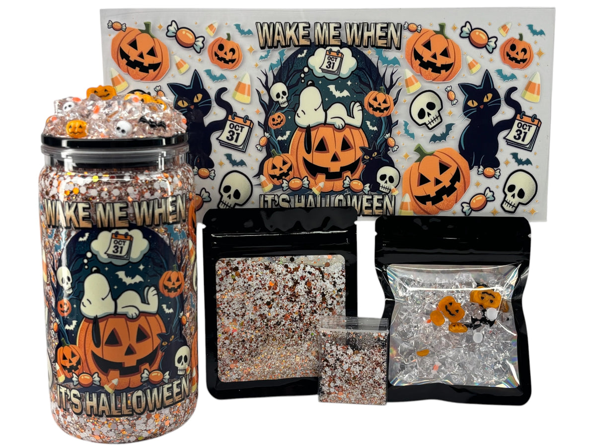 Wake me when it’s Halloween snow globe kit