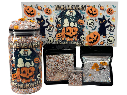 Wake me when it’s Halloween snow globe kit