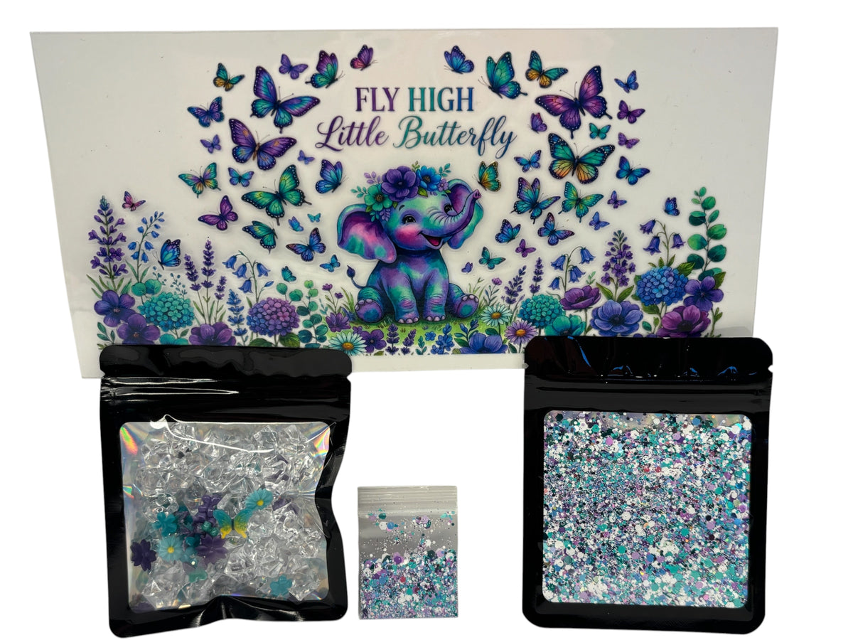 Fly high little butterfly, snow globe kit