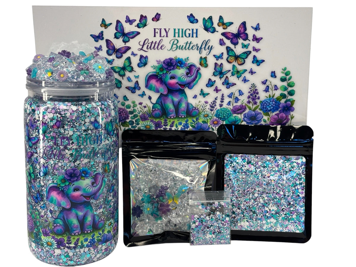 Fly high little butterfly, snow globe kit