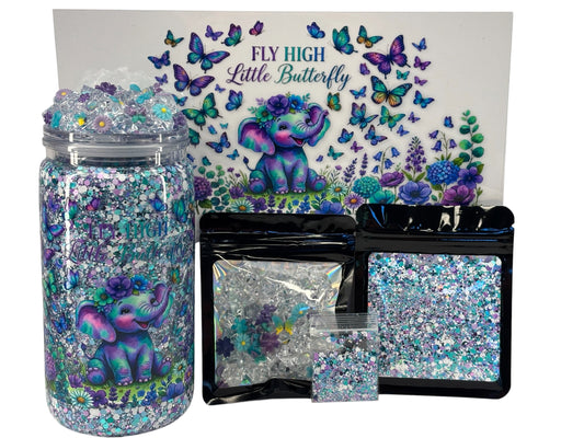 Fly high little butterfly, snow globe kit