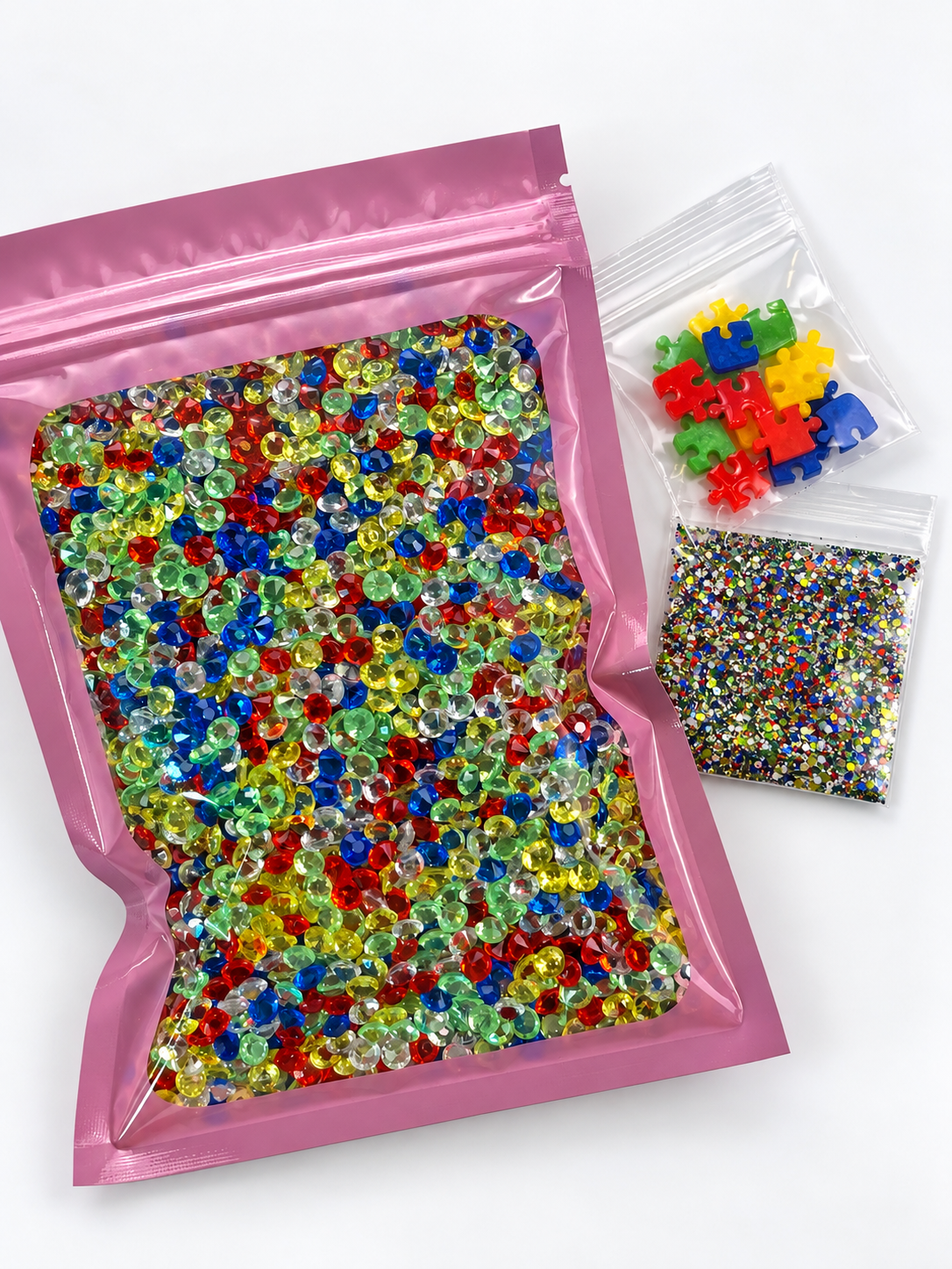 Autism awareness, crystal set