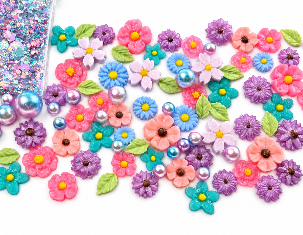Bubbles & Blossoms collage lid style snow globe kit