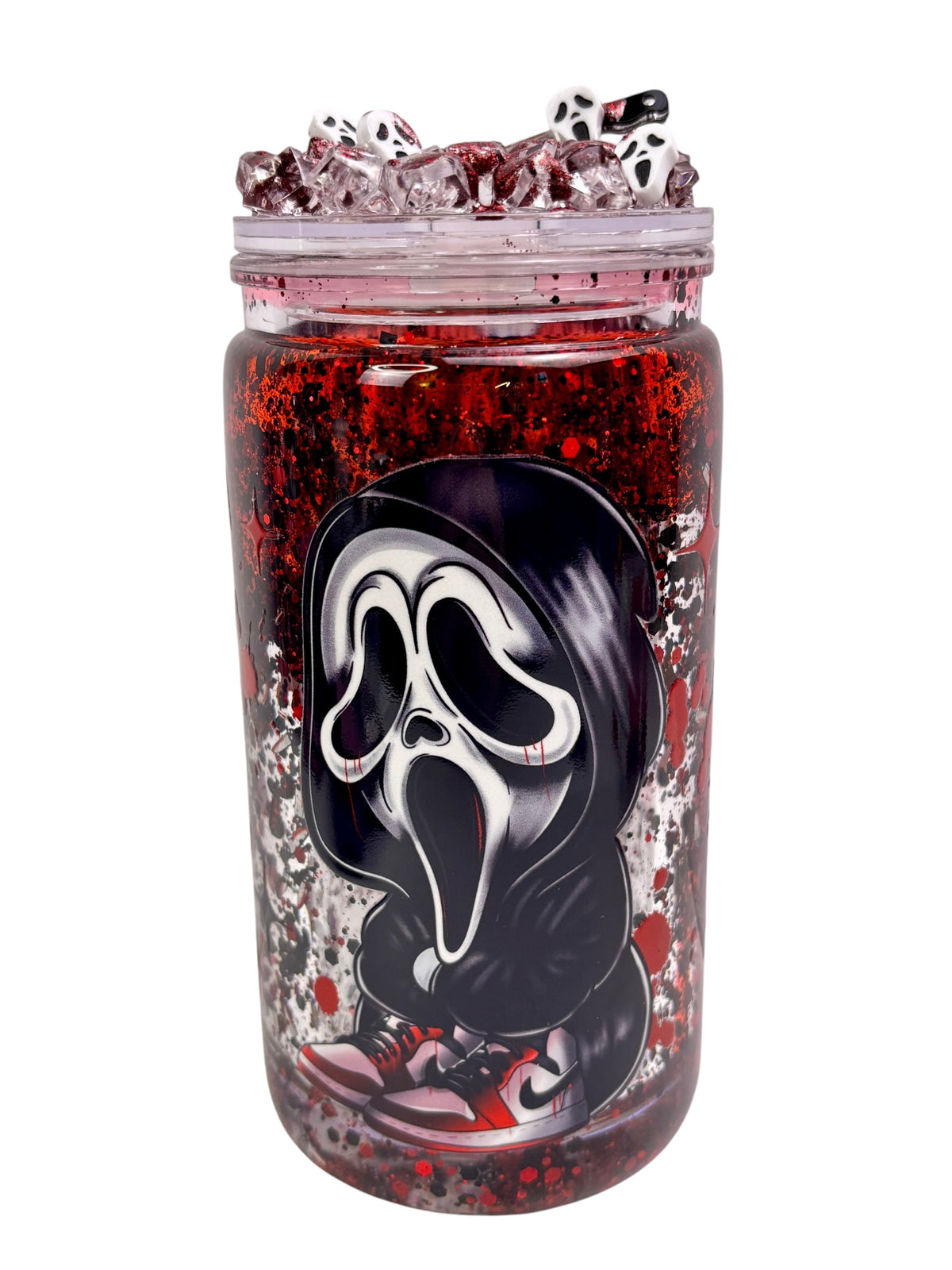Wassss up glitter blood drip snow globe kit