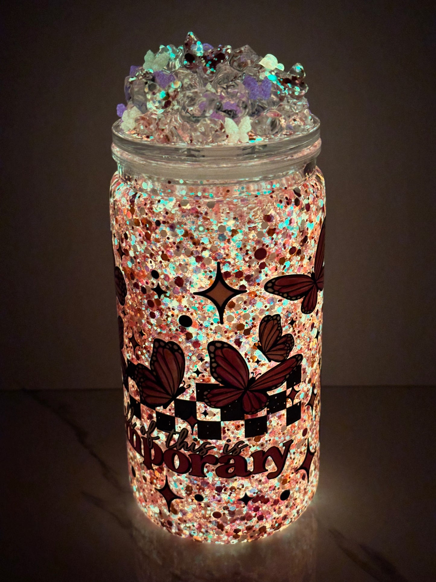 All of this is temporary snow globe kit