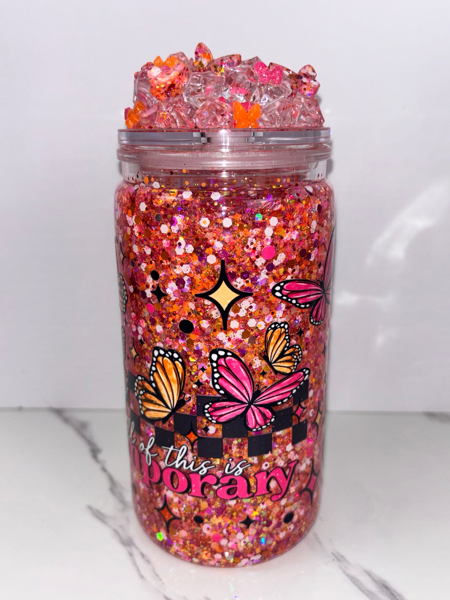 All of this is temporary snow globe kit