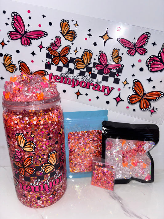 All of this is temporary snow globe kit