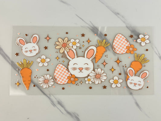 Bunnies, carrots, and flowers