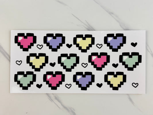 Pixelated hearts