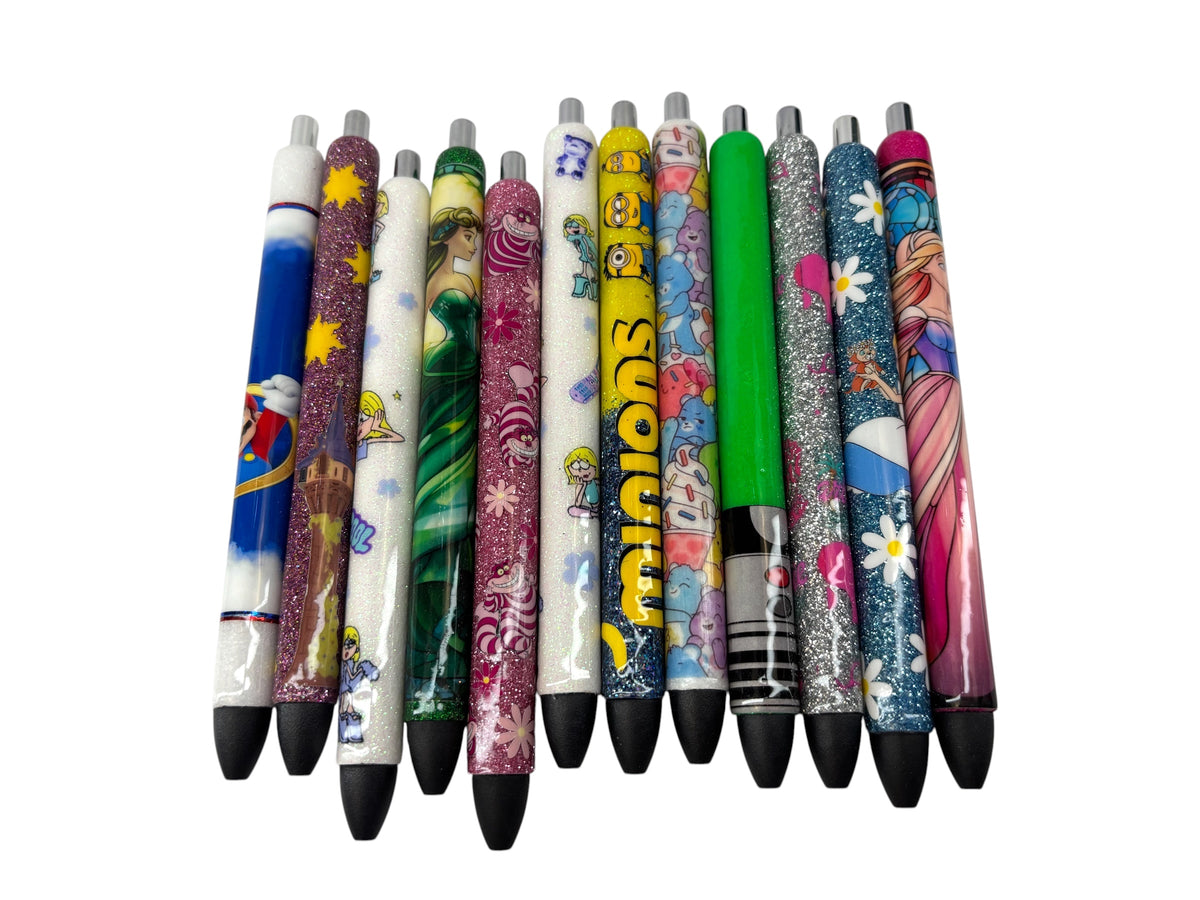 Character, glitter ink joy gel pins