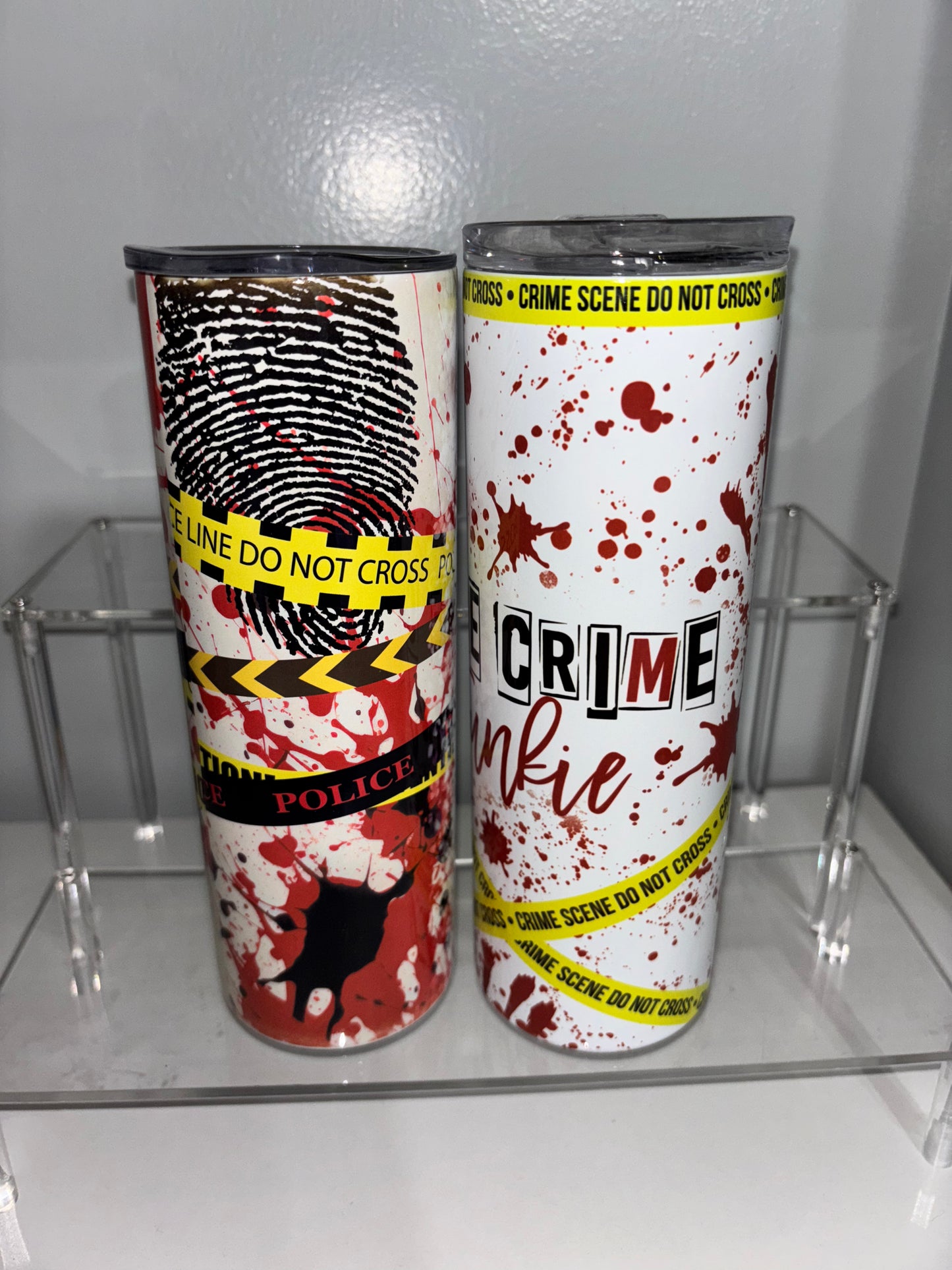 Sale crime theme tumblers