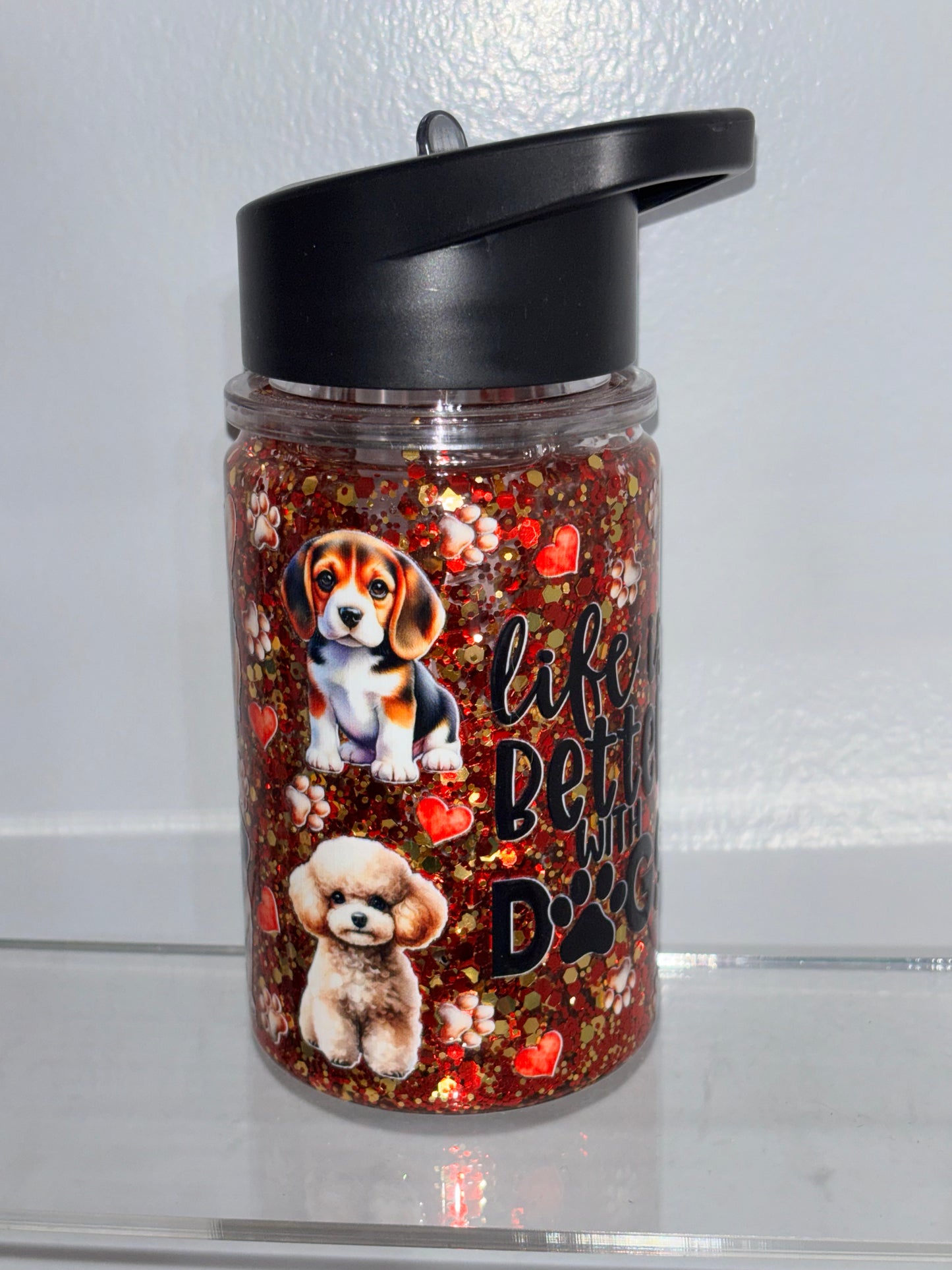 SALE kids water bottle snow globes
