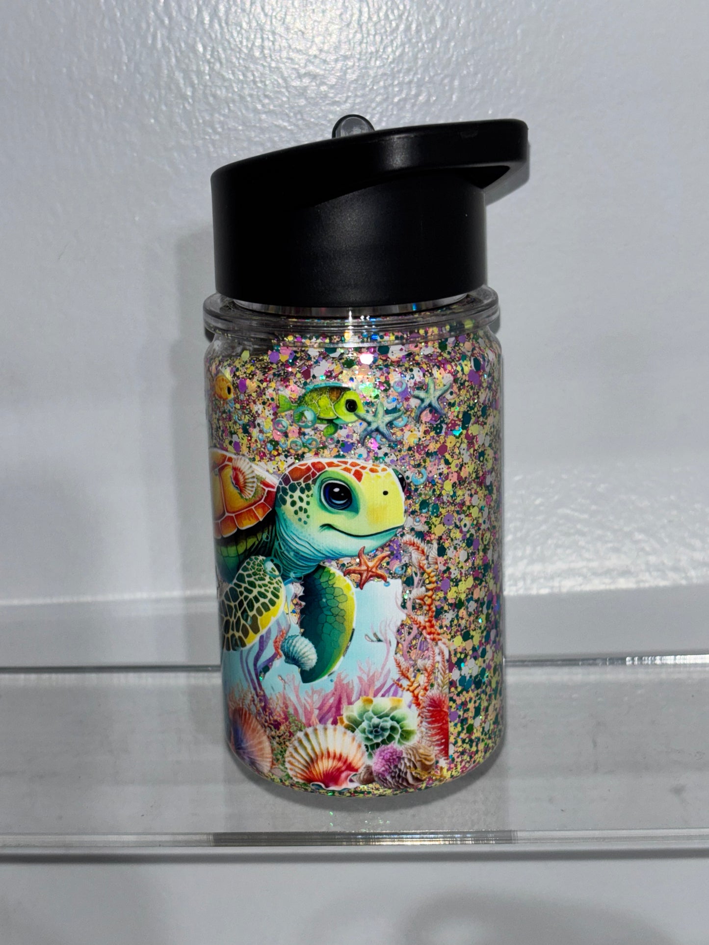 SALE kids water bottle snow globes