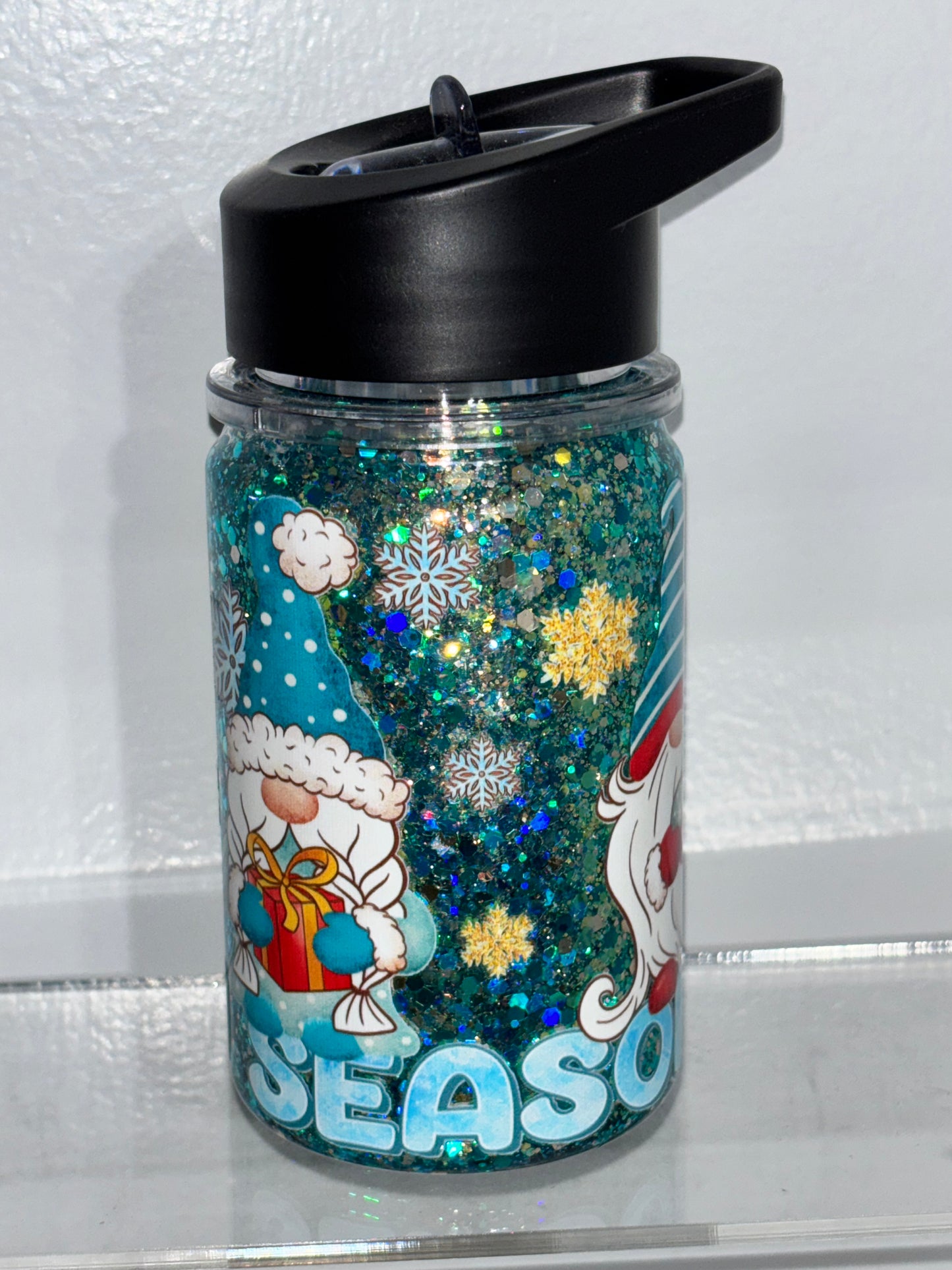 SALE kids water bottle snow globes