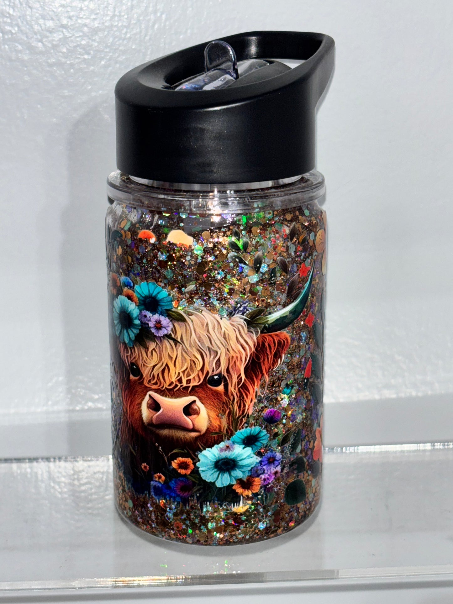 SALE kids water bottle snow globes