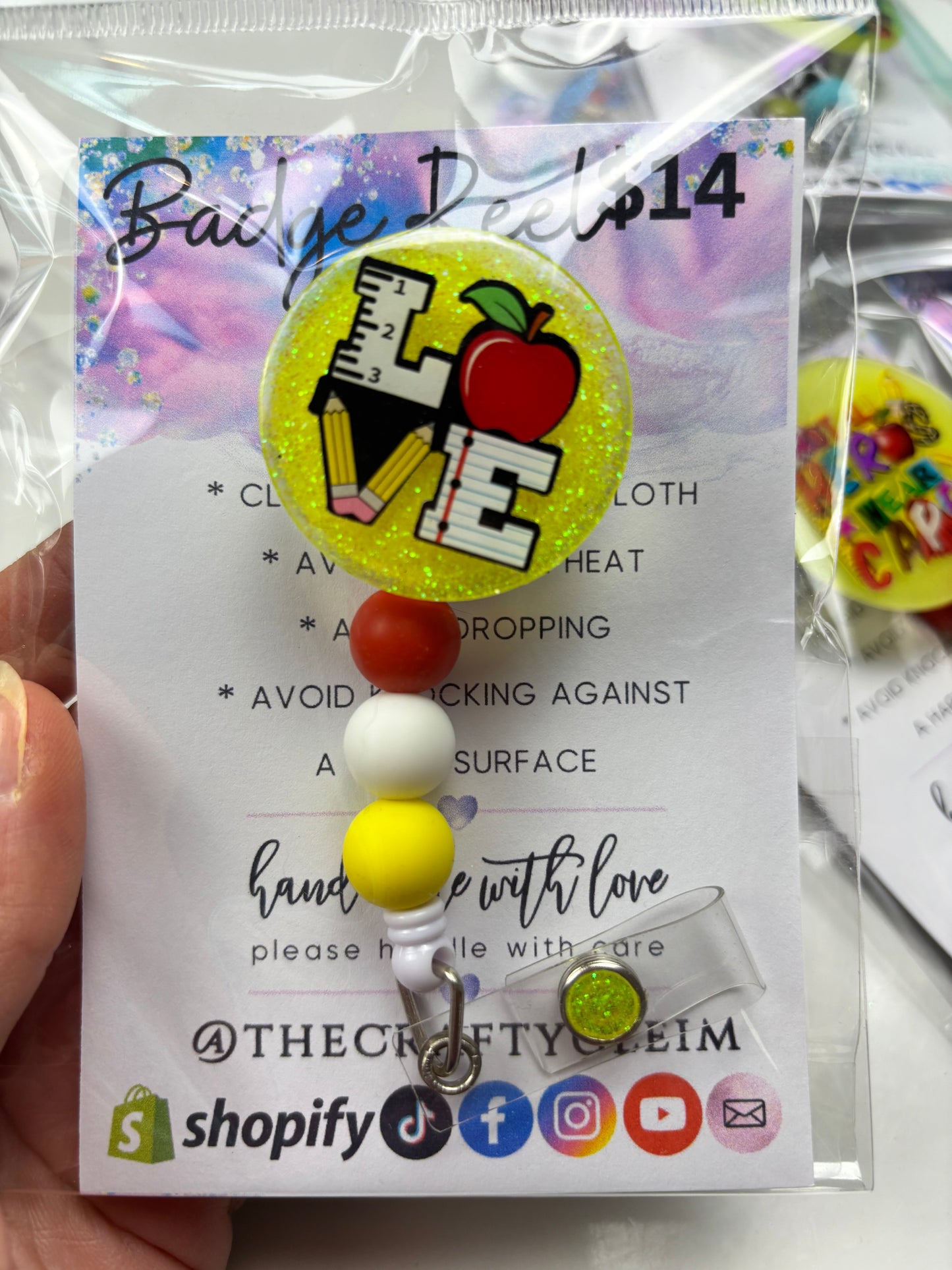 SALE medical/teacher badge reels