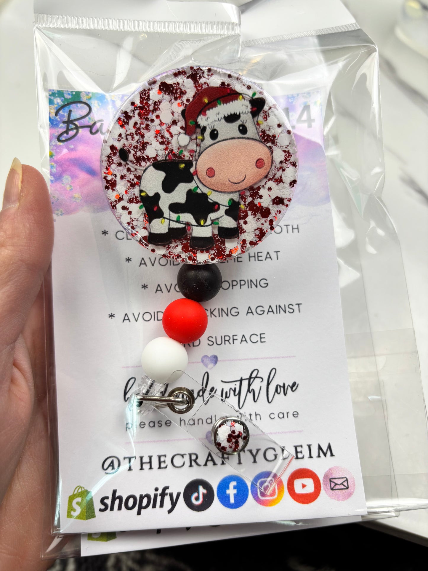 SALE Holiday badge reels