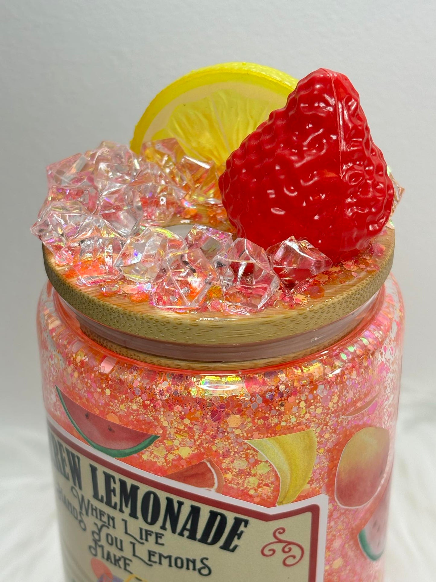 Lemonade Glitter Glass Can