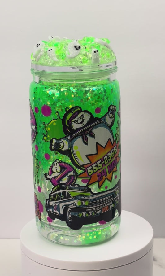 Slime time snow globe cup