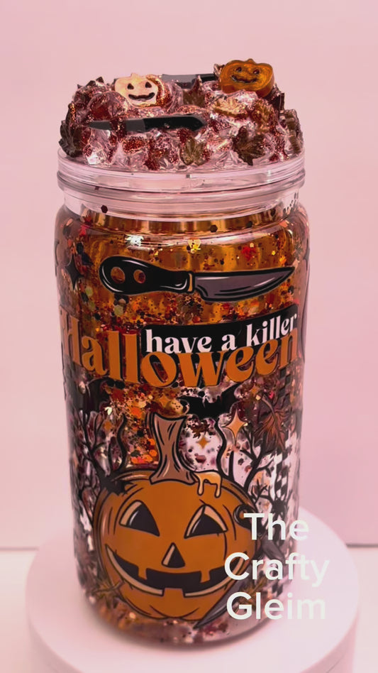 Killer Halloween glitter drip cup