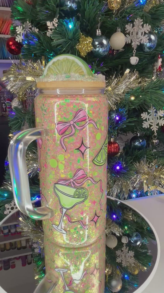 Glowing margarita glass mug