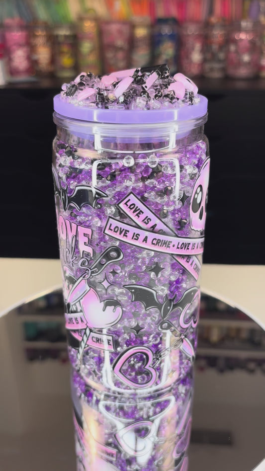 Love sucks crystal (dry) snow globe